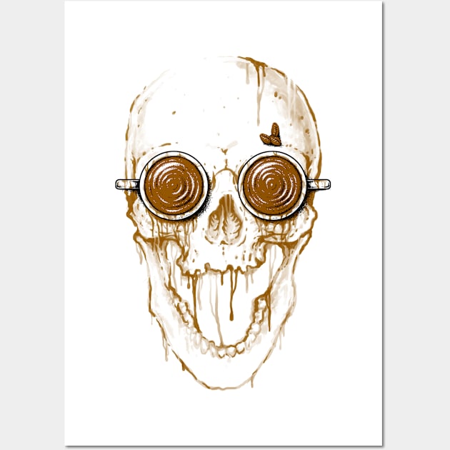 Skull Coffee Wall Art by quilimo